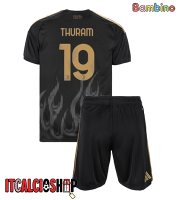 Juventus Khephren Thuram #19 Terza Maglia Bambino 2026-27 Manica Corta (+ Pantaloni corti)